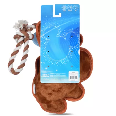 Product Woody Stuffing-Free Lasso Rope Squeaker Crinkle Plush Dog Toy