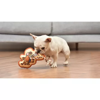 Product Woody Stuffing-Free Lasso Rope Squeaker Crinkle Plush Dog Toy