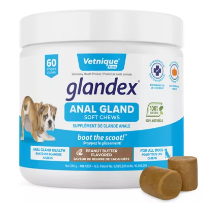 Product Glandex® boot the scoot!™ Anal Gland Health Soft Chews for Dogs - Peanut Butter, 60 count