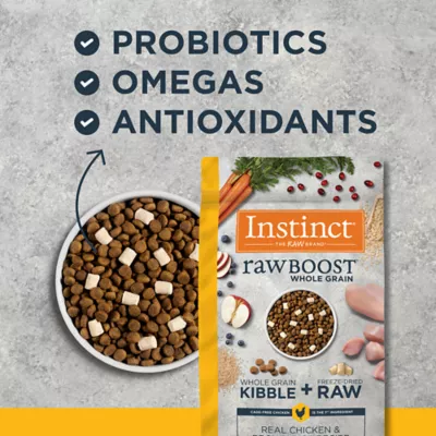 Product Instinct® Raw Boost® Whole Grain Kibble + Freeze-Dried Raw All Life Stages Dry Dog Food - Chicken