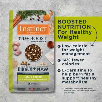 Product Instinct RawBoost Whole Grain Kibble + Freeze-Dried Raw Light Recipe All Life Stages Dry Dog Food