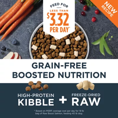 Product Instinct® Raw Boost Kibble + Freeze-Dried Raw All Life Stages Dry Dog Food - Raw, Grain Free, Salmon