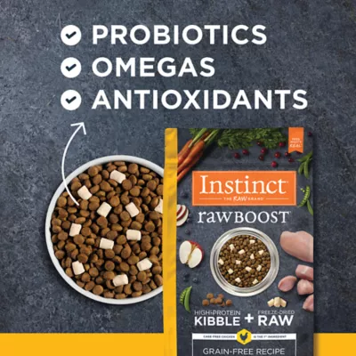 Product Instinct® Raw Boost Kibble + Freeze-Dried Raw All Life Stage Dry Dog Food - Raw, Grain Free, Chicken