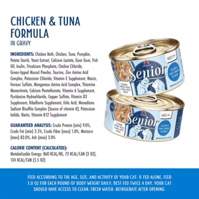 Product Weruva Cat - Senior, Wet Food, Minced, Gravy, Chicken, Tuna, 3 OZ