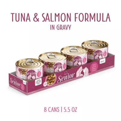 Product Weruva Cat - Senior, Wet Food, Flaked, Gravy, Tuna, Salmon, 5.5 OZ