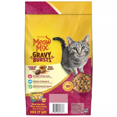 Product Meow Mix Cat - Adult, Dry Food, Gravy Bursts