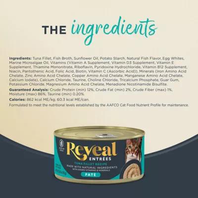 Product Reveal Cat - Adult, Wet Food, Entrees, Pate, 2.47 OZ
