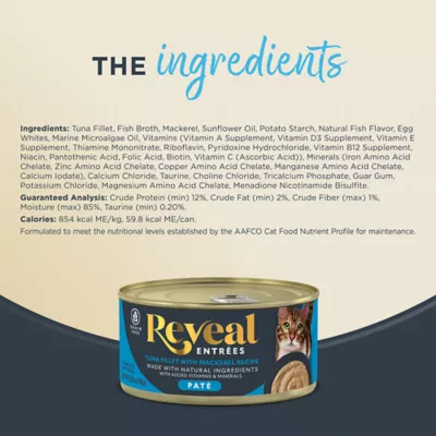 Product Reveal Cat - Adult, Wet Food, Entrees, Pate, 2.47 OZ
