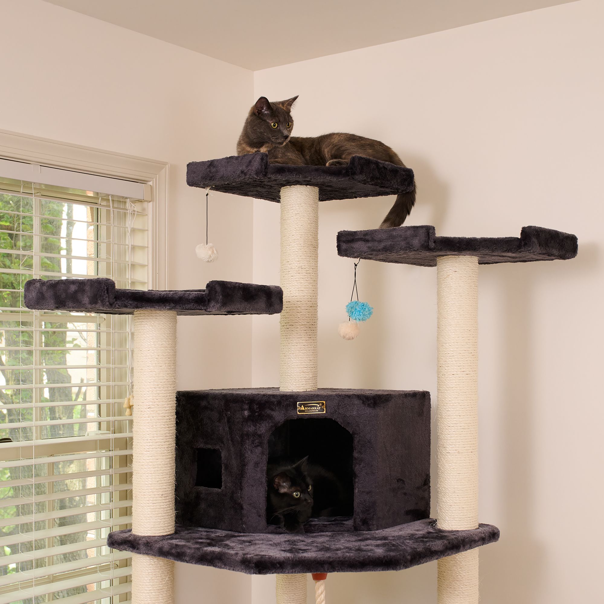 Armarkat Big Cat Tree Dark Gray - thumbnail 4