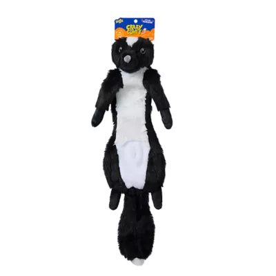 Product Joyhound Crazy Comfy Flattie Skunk Squeaker Crinkle Plush Dog Toy