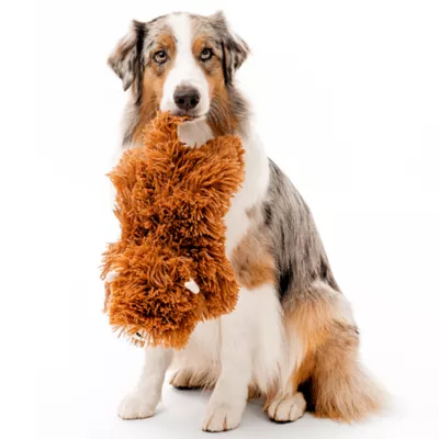 Product Playology Highland Cow Beef Scent Squeaker Plush Dog Toy