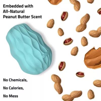 Product Playology Squeaker Pinecone Peanut Butter Scent Chew Dog Toy