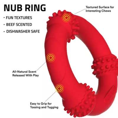 Product Playology Teething Ring Beef Scent Chew Dog Toy