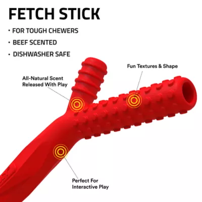 Product Playology Fetch Stick Beef Scent Chew Dog Toy