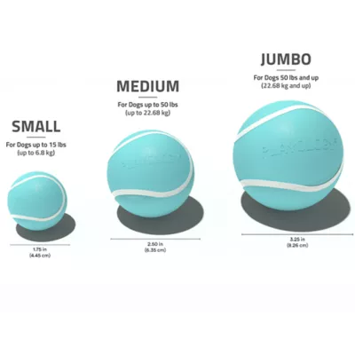 Product Playology Squeaker Chew Ball Peanut Butter Scent Dog Toy 3-Pack