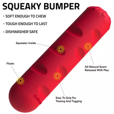 Product Playology Bumper Beef Scent Squeaker Chew Dog Toy