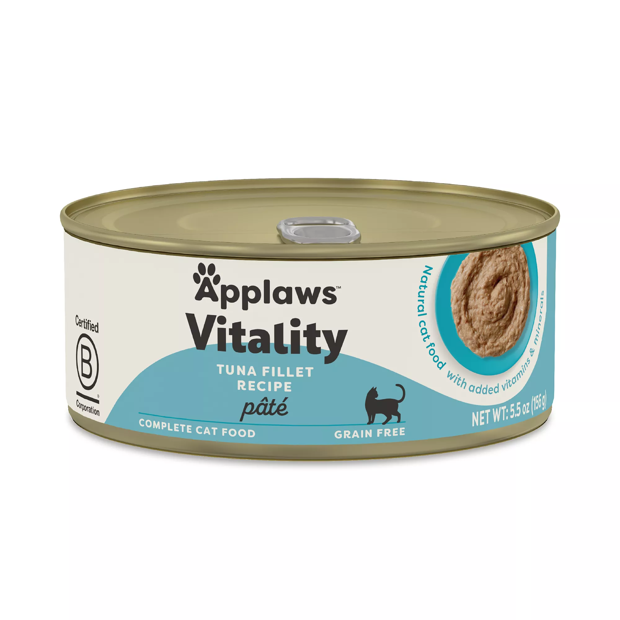 Applaws Cat - Adult, Wet Food, Vitality, Pate, Tuna, 5.5 OZ