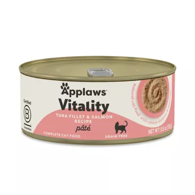 Product Applaws Cat - Adult, Wet Food, Vitality, Pate, Tuna & Salmon, 5.5 OZ