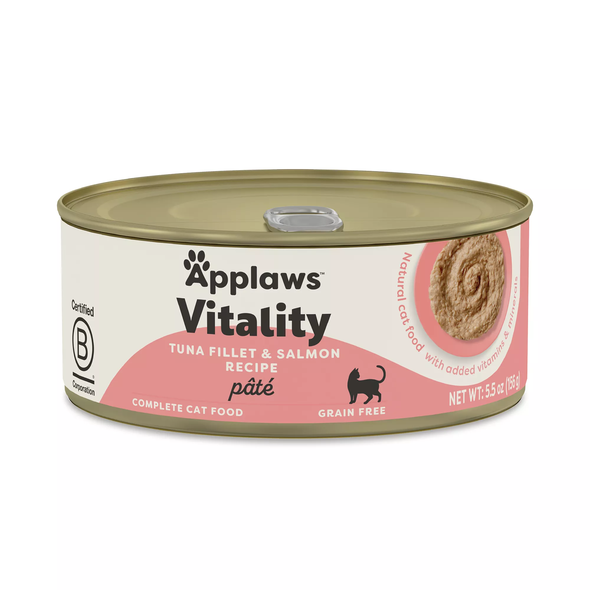 Applaws Cat - Adult, Wet Food, Vitality, Pate, Tuna & Salmon, 5.5 OZ