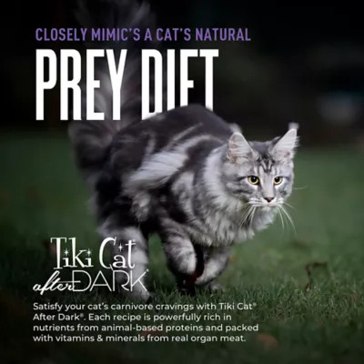 Product Tiki Cat - Adult, Wet Food, After Dark, Shreds, Rabbit & Chicken Liver, In Broth, 3 OZ