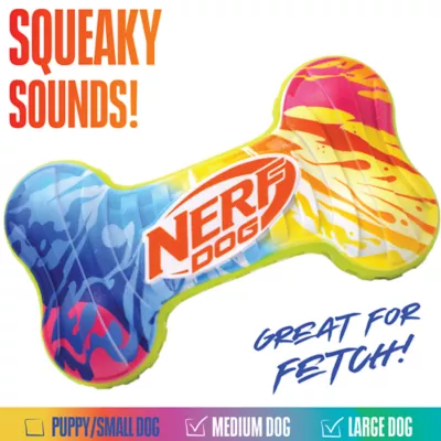 Product Nerf Color Grip Squeaker Bone Dog Toy