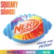 Product Nerf Color Grip Squeaker Football Dog Toy
