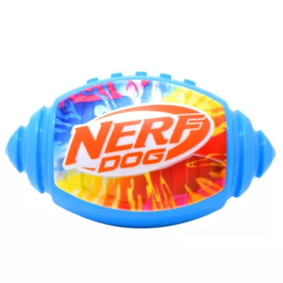 Product Nerf Color Grip Squeaker Football Dog Toy