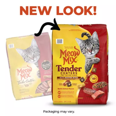 Product Meow Mix Tender Centers With Basted Bites - Beef, Salmon, 14.2 LB