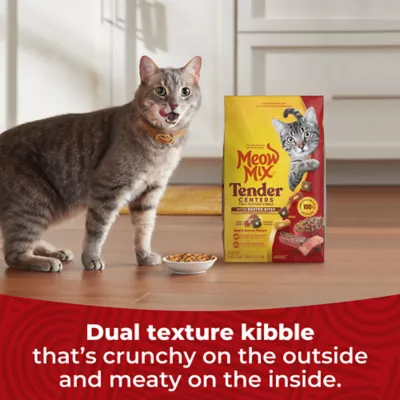 Product Meow Mix Tender Centers With Basted Bites - Beef, Salmon, 14.2 LB
