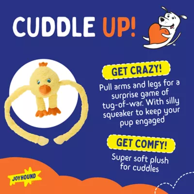 Product Joyhound Crazy Comfy Duck Squeaker Tug Plush Dog Toy