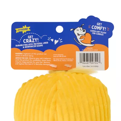 Product Joyhound Bite Shield Chick Squeaker Plush Dog Toy