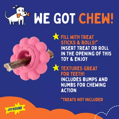 Product Joyhound Flower Bully Stick Treat Dispensing Dog Toy