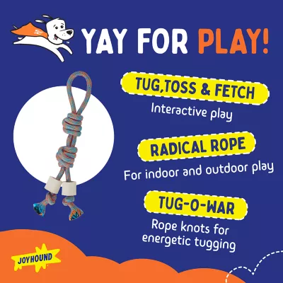 Product Joyhound Two Bone Tug Rope Dog Toy