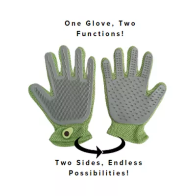 Product PetPals Massaging & Shedding Glove - 12"H, Reusable, Small, Grooming Glove