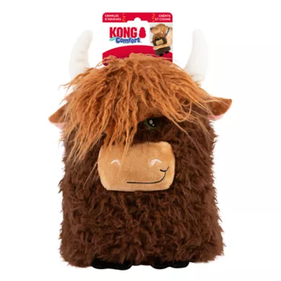  KONG® Comfort Highland Cow Squeaker Crinkle Dog Toy - Image 4