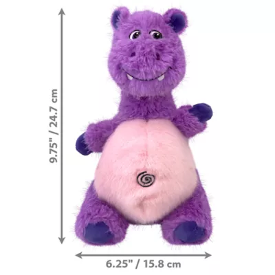 Product KONG Comfort Knots Belly Hippo Squeaker Plush Dog Toy