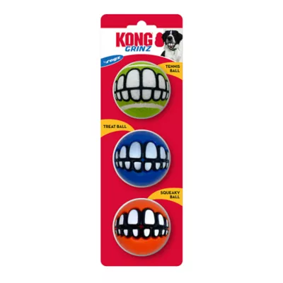 Product KONG Grinz Variety Ball Dog Toy 3-Pack