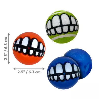Product KONG Grinz Variety Ball Dog Toy 3-Pack