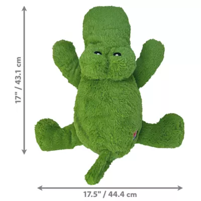 Product KONG Cozie Ali the Alligator Squeaker Plush Dog Toy