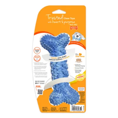 Product Nylabone Rubber Strong Braid Bone Chew Dog Toy