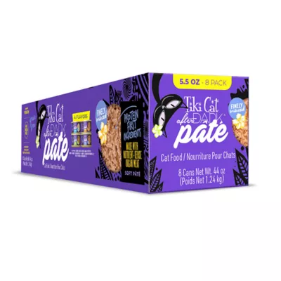 Product Tiki Cat - Adult, Wet Food, After Dark, Pate, Variety Pack, 8 CT, 44 OZ