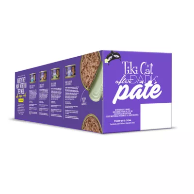 Product Tiki Cat - Adult, Wet Food, After Dark, Pate, Variety Pack, 8 CT, 44 OZ