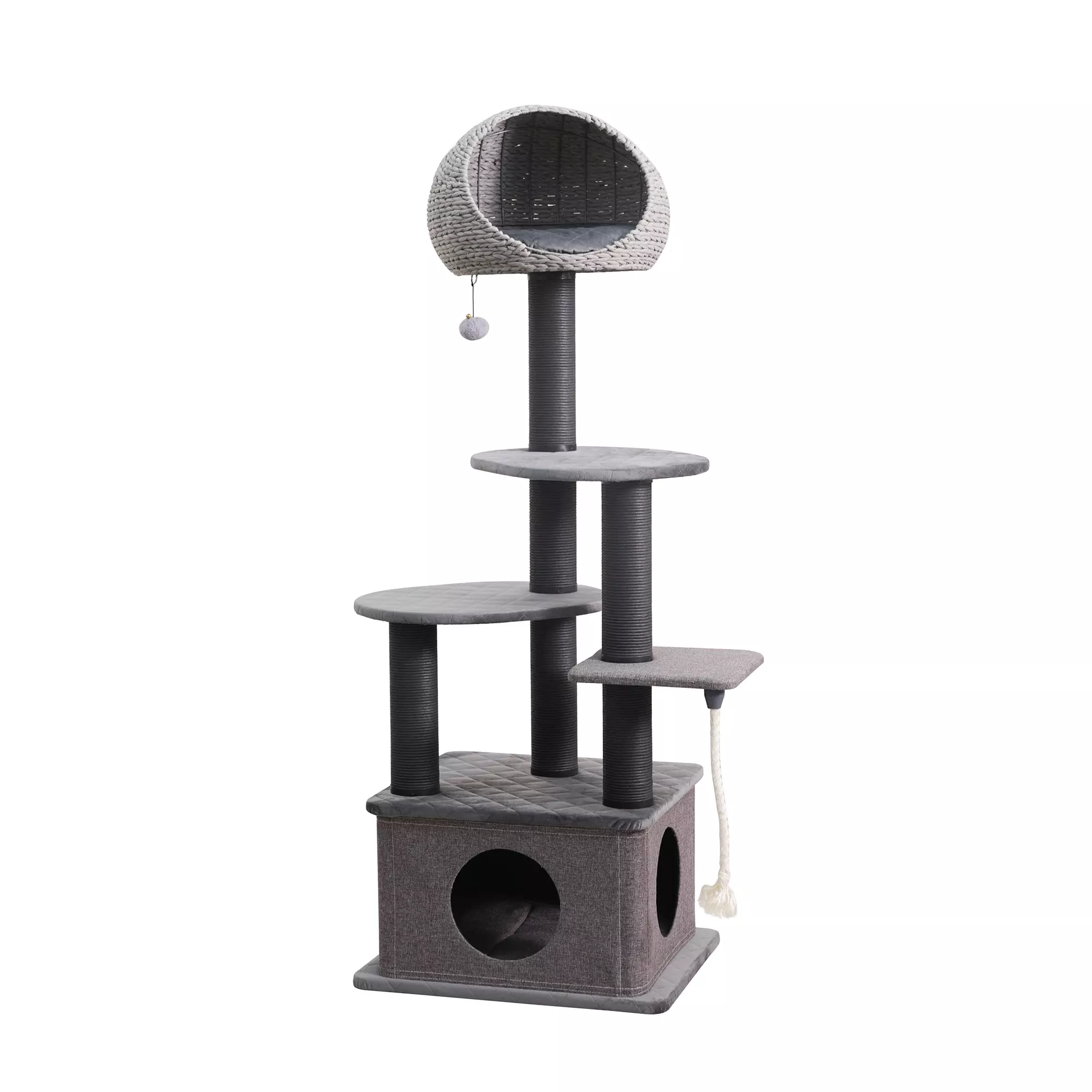 Catry Modern Sustainable Cat Tree - 62"H, 6 Level, Large, CT Tundra