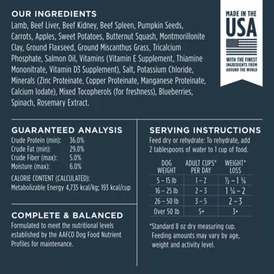Product Instinct® Raw Meals Freeze-Dried Adult Dry Dog Food - Grain Free, Lamb