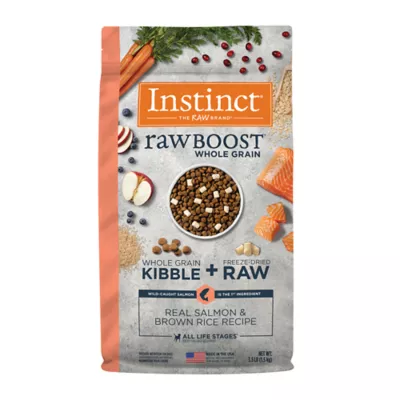 Product Instinct® RawBoost Whole Grain Kibble + Freeze-Dried Raw All Life Stage Dry Dog Food - Salmon & Rice
