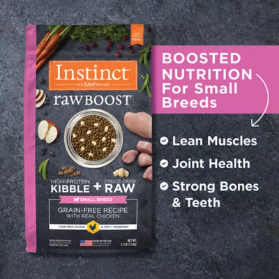 Product Instinct® Raw Boost Kibble + Freeze-Dried Raw Small Breed All Life Stages Dry Dog Food - Chicken