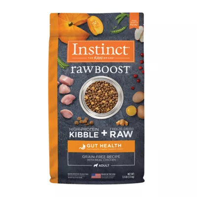 Product Instinct® Raw Boost Gut Health Kibble + Freeze-Dried Raw Adult Dry Dog Food - Grain Free, Chicken