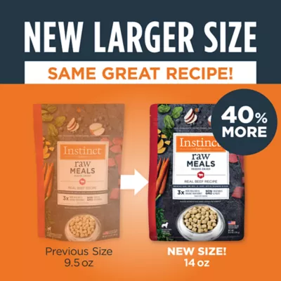Instinct® Raw Meals Freeze-Dried Adult Dry Dog Food - Grain Free, Beef
