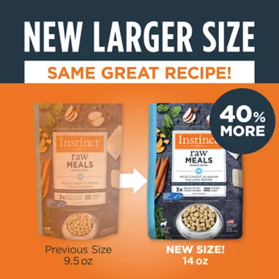Product Instinct® Raw Meals Freeze-Dried Adult Dog Dry Food - Grain Free, Alaskan Pollock