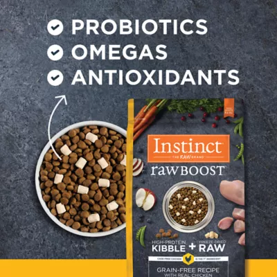 Product Instinct® Raw Boost Kibble + Freeze-Dried Raw All Life Stage Dry Dog Food - Raw, Grain Free, Chicken